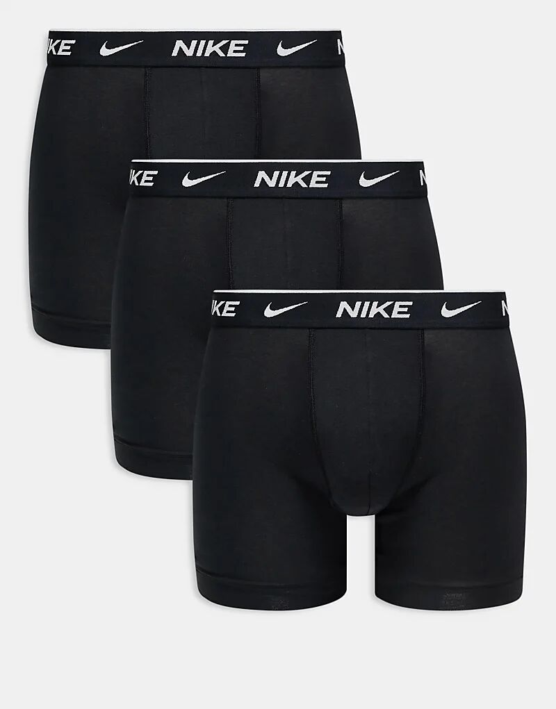 

Комплект из 3 длинных боксеров Nike Everyday Cotton Stretch черного цвета