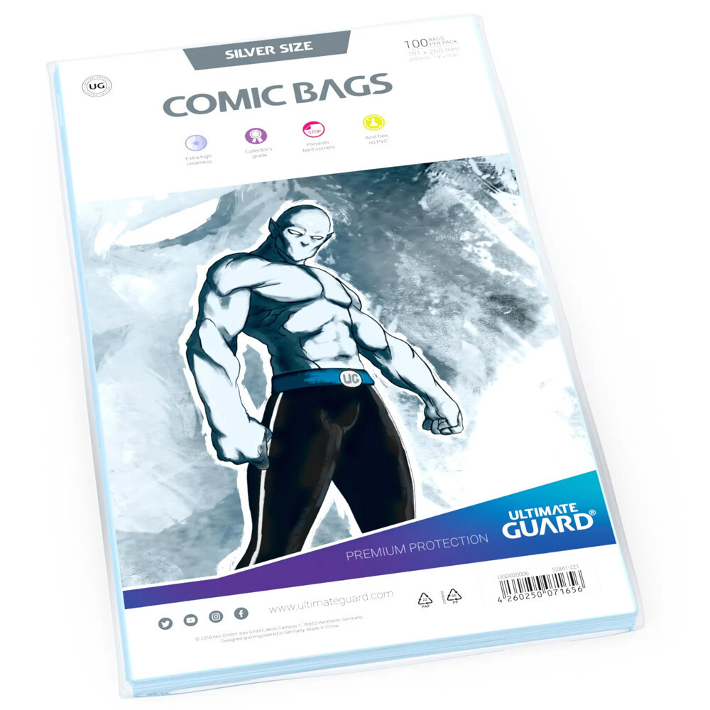 

Аксессуары Ultimate Guard Comic Bags: Silver Size (100)