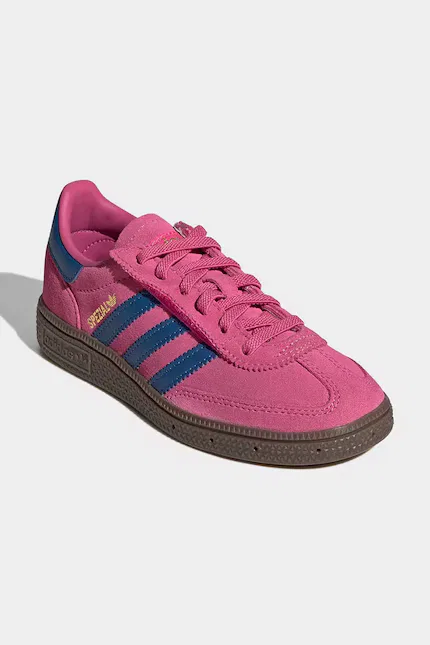 Кроссовки детские модели HANDBALL SPEZIAL из кожи и замши Adidas Originals, розовый — фото 2
