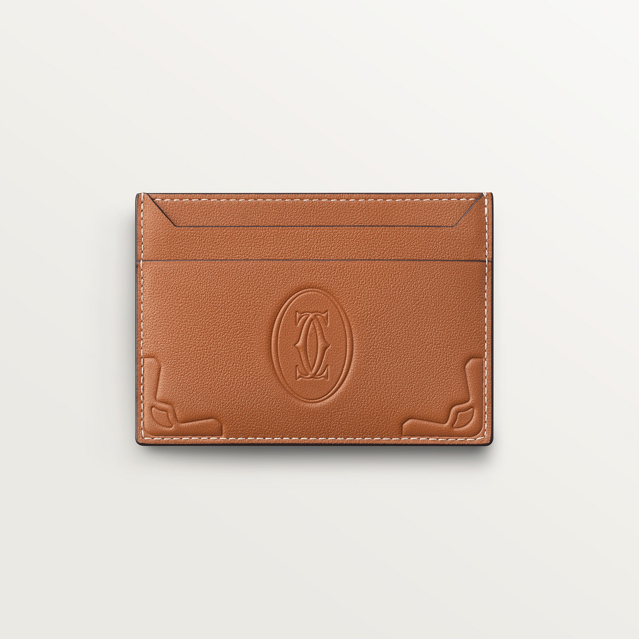 

Картхолдер Cartier Porte-cartes double, Must de Cartier, телячья кожа карамельного цвета