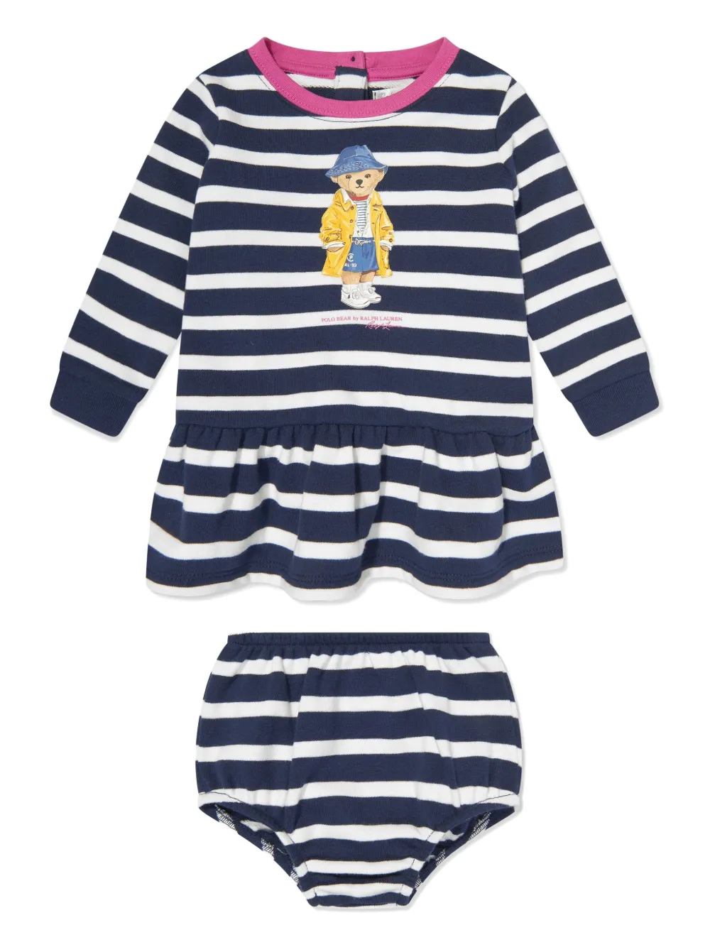 

Комплект Polo Bear из платья и блумеров POLO RALPH LAUREN KIDS, синий