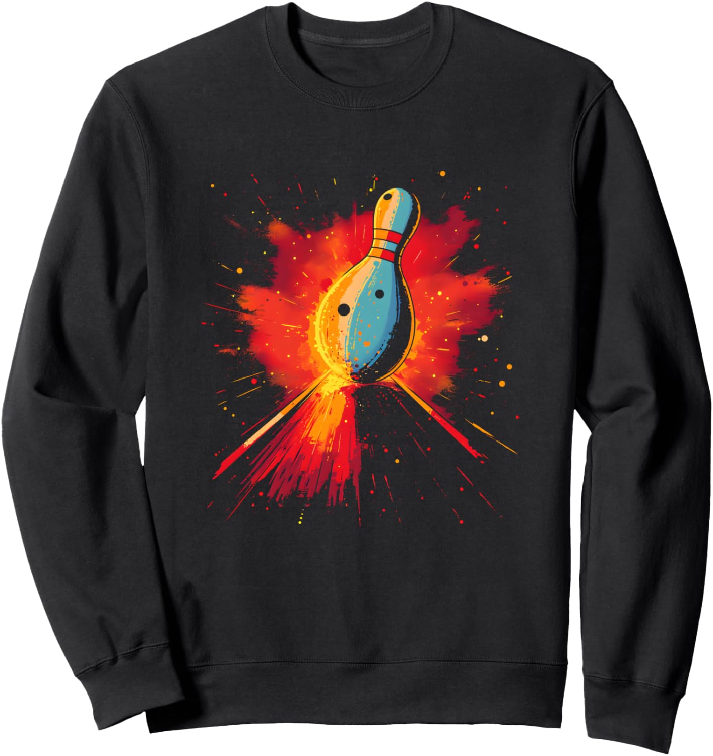 

Толстовка в стиле ретро с принтом боулинга Funny Bowling Graphic Tees And Giveaways, черный