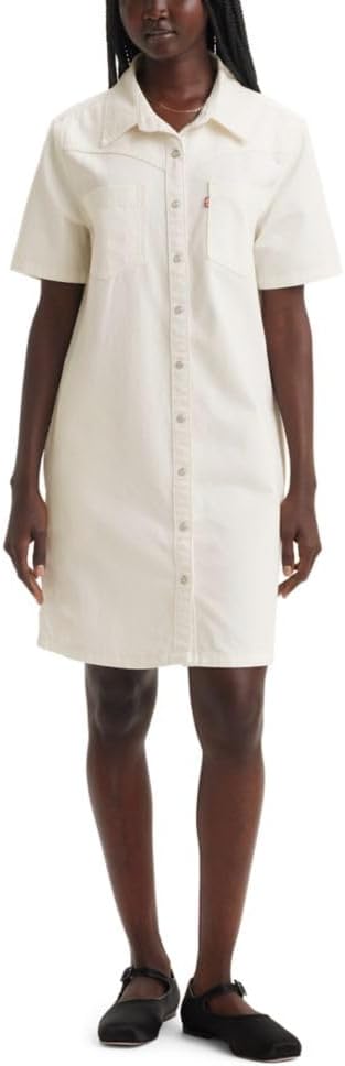 

Женское джинсовое платье Levi's Louisa с короткими рукавами (также доступно в размере Plus), (New) Icy Ecru