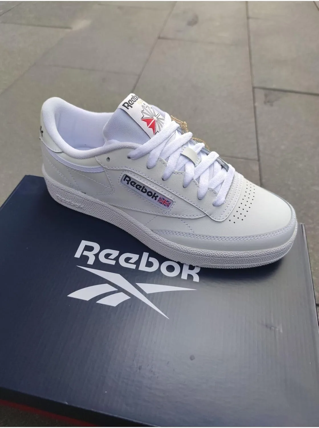 Мужские кроссовки Reebok Club C 85, белый/черный — фото 2