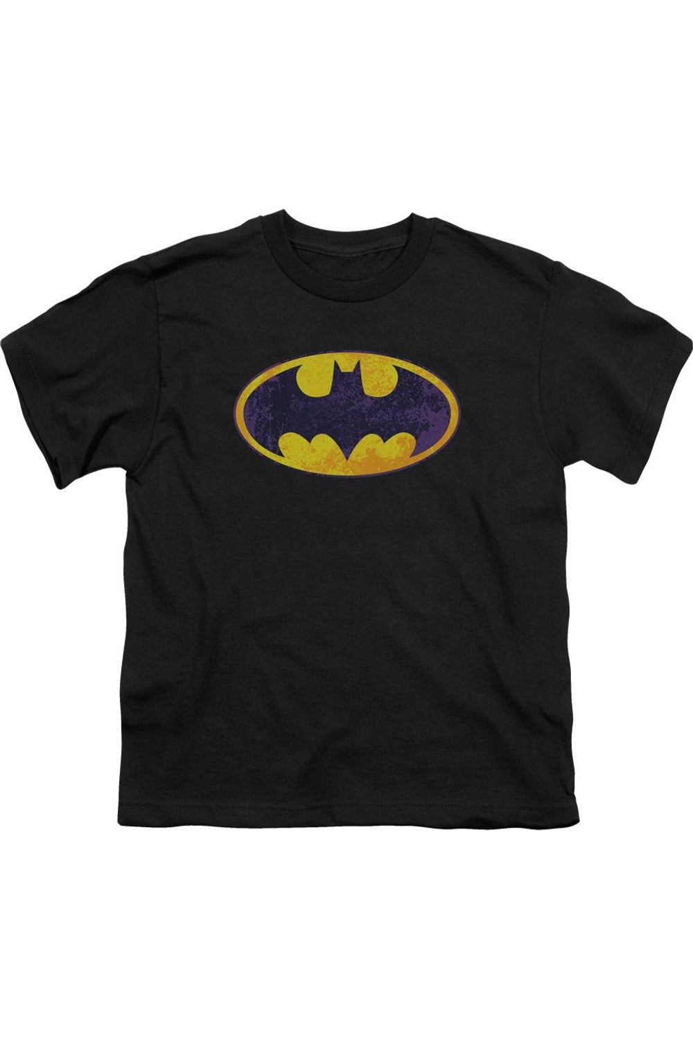 

Футболка с неоновым логотипом Batman Bm Distress для детей с коротким рукавом Gildan