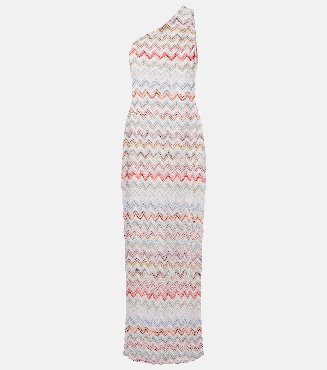 

Макси-платье крючком зигзаг Missoni, Multicolor w/ White Base