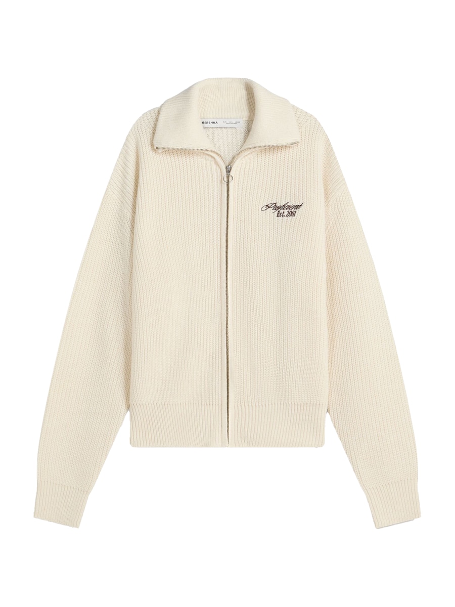 

Вязаный кардиган Bershka, Wool White