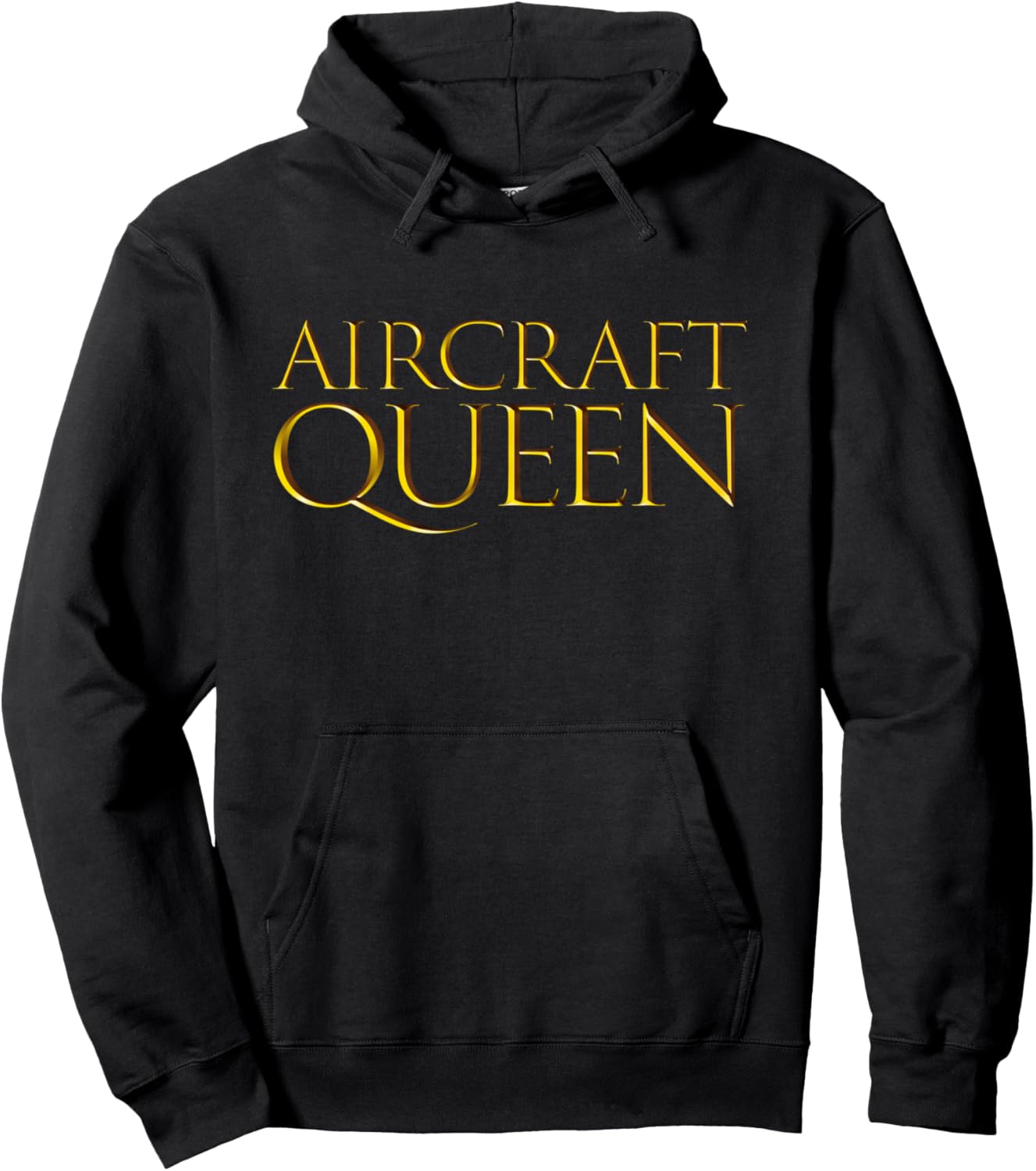 

Толстовка Aircraft Queen - лучший подарок для жен пилотов самолетов Be The Trending Buzz, черный