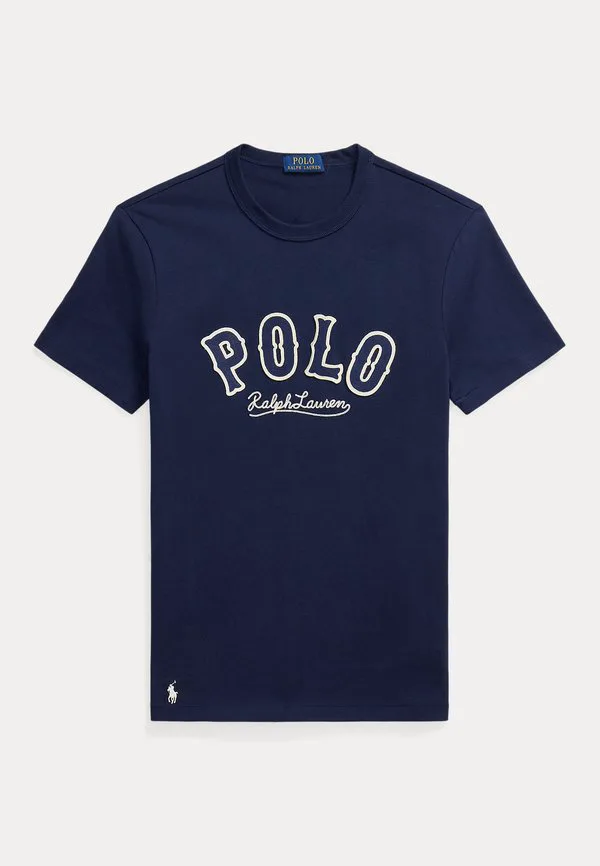 Футболка приталенного кроя с принтом логотипа в западном стиле. Polo Ralph Lauren, Cruise Navy — фото 4