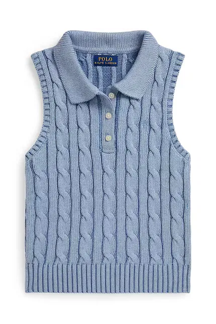 Жилет детский хлопковый Polo Ralph Lauren, синий — фото 2