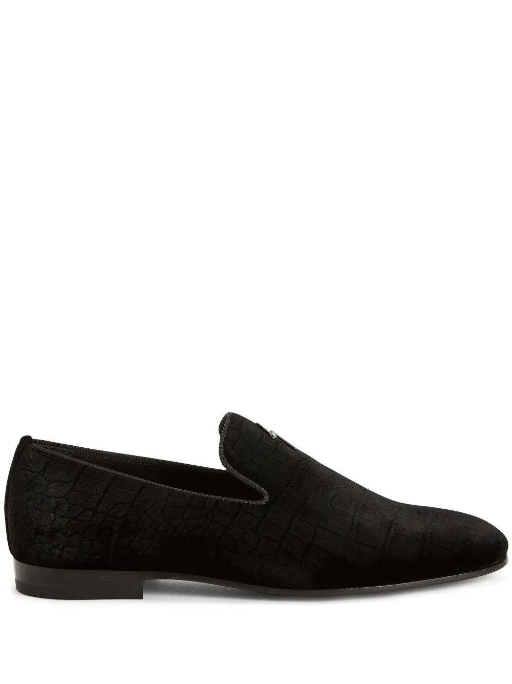 

Бархатные лоферы Giuseppe Zanotti, черный