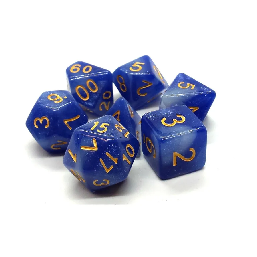 

Полисетка сине-белого цвета с золотом (7), Acrylic-Resin Dice - Galaxy