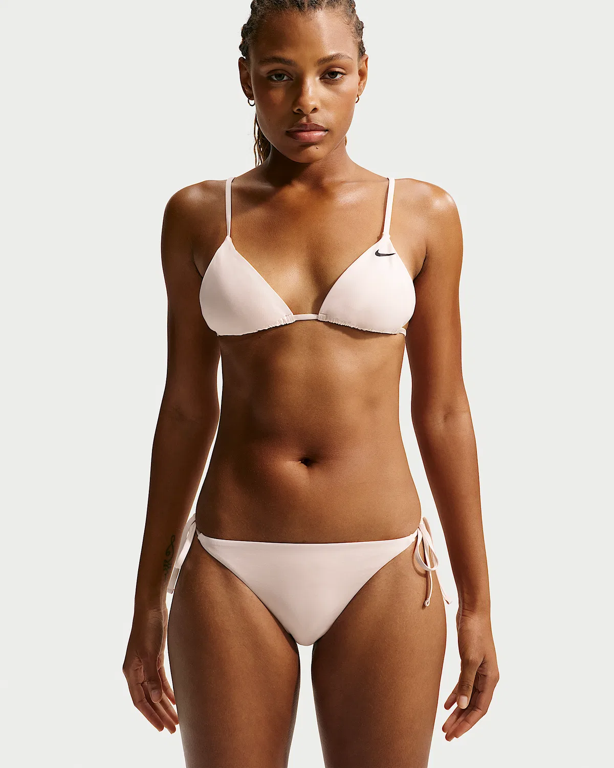 Женские плавки-бикини Nike Swim Effortless Essential с завязками, Chalk — фото 2