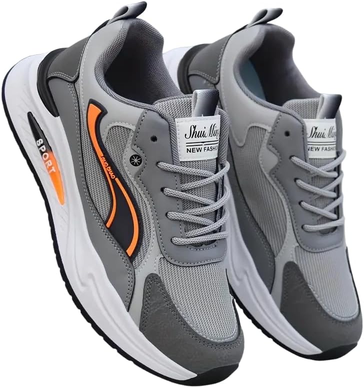 

Мужские кроссовки с низким верхом на шнуровке для улицы, бега, походов и кемпинга, удобные, дышащие, с нескользящей подошвой на все сезоны Clolinde, L-21 Grey