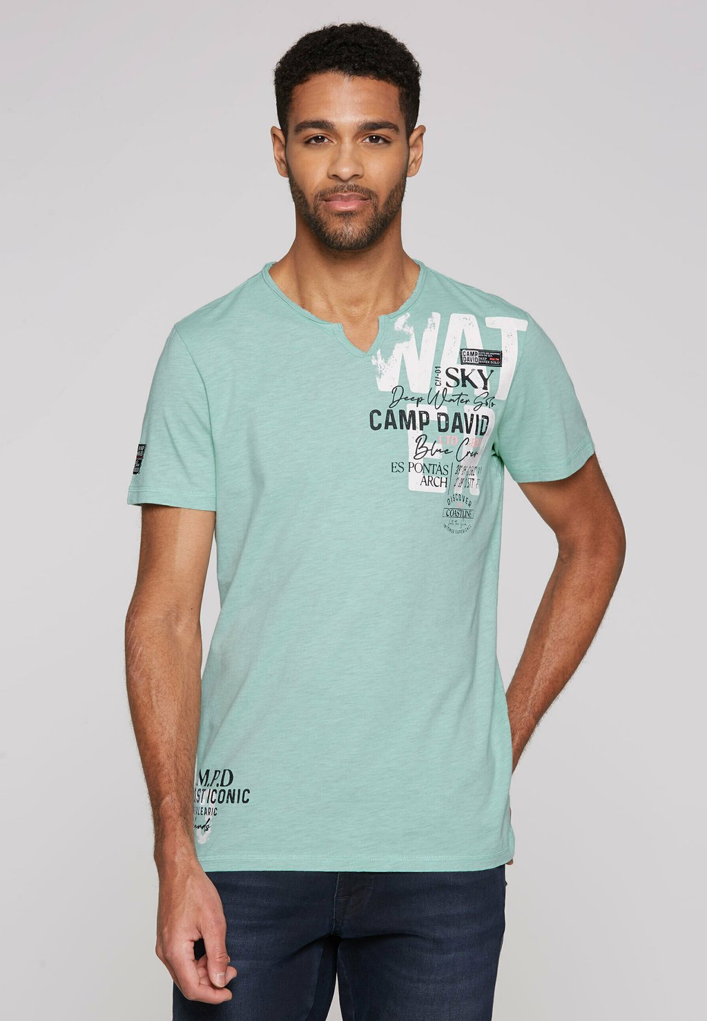 

Футболка с принтом IM USED LOOK Camp David, мятный