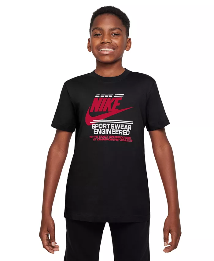 

Футболка Sportswear Big Boya Cotton Engineered Graphic Nike, черный