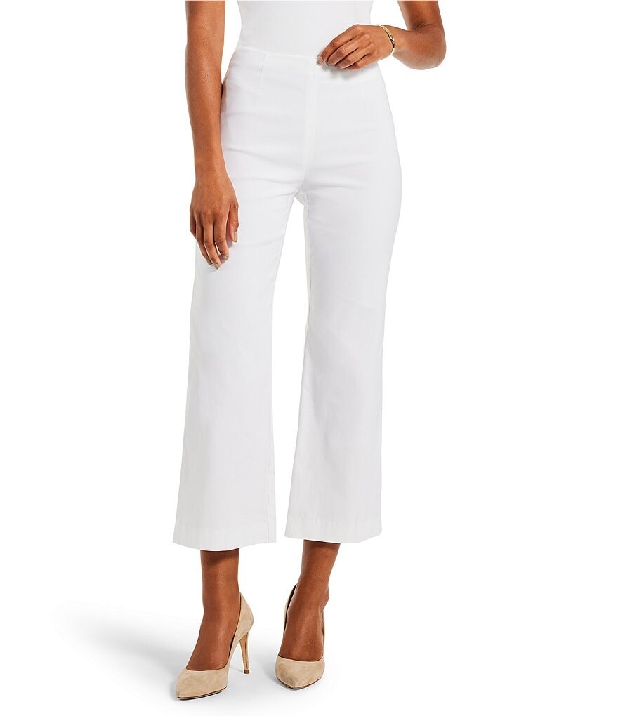

NIC + ZOE Полированные укороченные брюки Wonder Stretch Wide Leg, белый