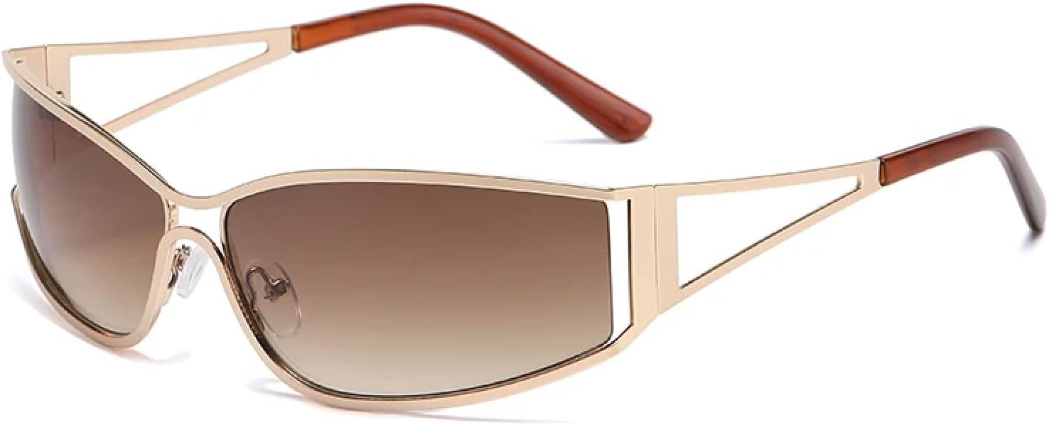 

Женские солнцезащитные очки в стиле ретро, ​​модные классические панк-очки с защитой от УФ-излучения UV400, мужские солнцезащитные очки в стиле ретро TVTBBVV, Gradient Brown