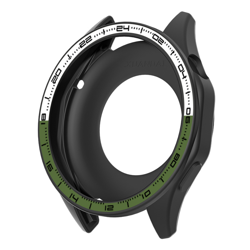 

CHENSONG Часы Protective Case Huawei Silicone Case Material Gt4 46/41, Black Green White