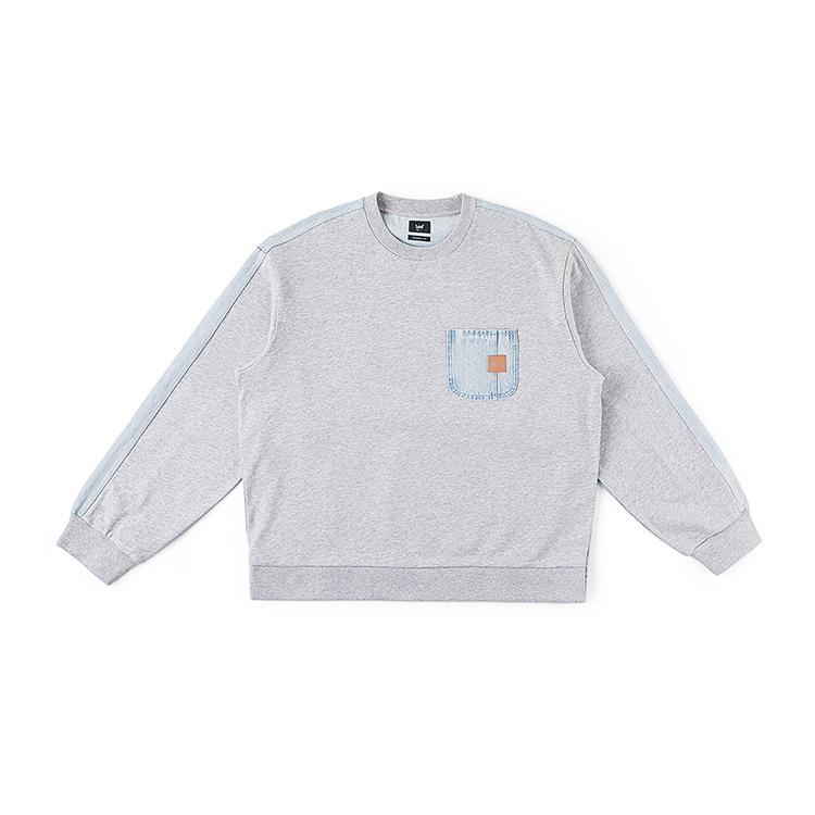 

Lee Свитшот мужской Heather Gray с круглым вырезом Moderate Regular