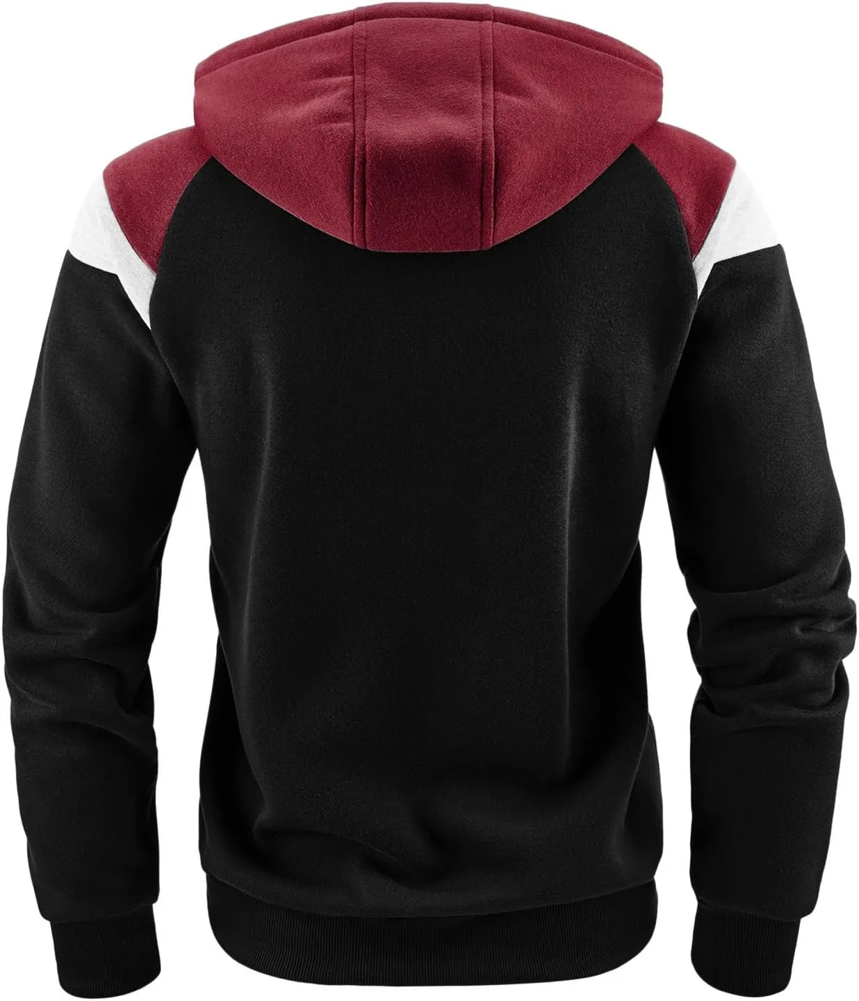 Мужская худи с молнией Slim Fit легкая Color Block с карманами — фото 3