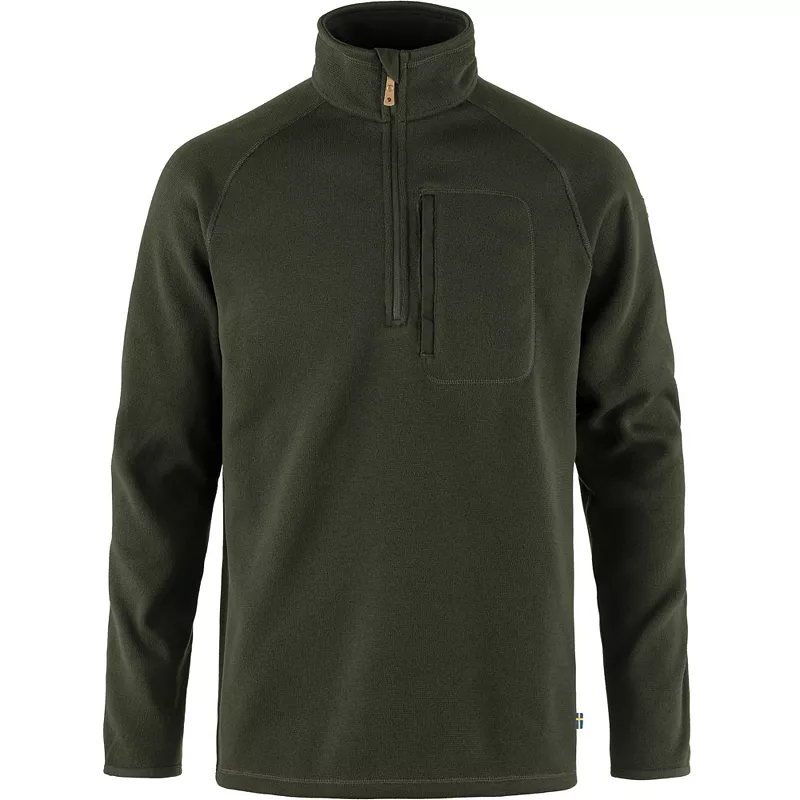 

Мужские флисовые кроссовки Fjallraven Ovik на полумолнии, цвет Deep Forest