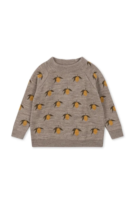 

Детский шерстяной свитер BELOU LEMON KNIT BLOUSE Konges Sløjd, серый