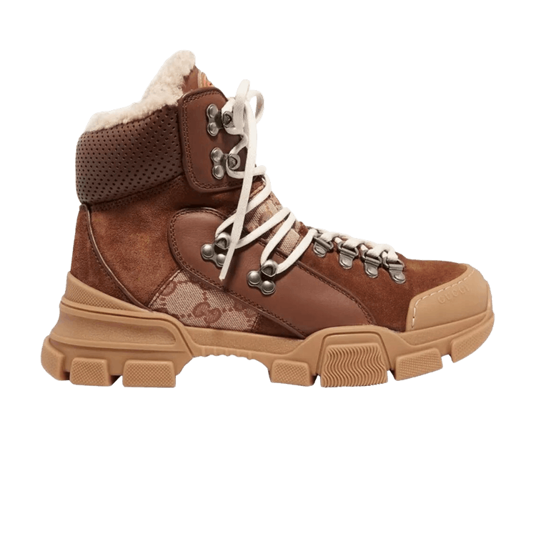 

Кроссовки Gucci Flashtrek High 'Brown Shearling', коричневый