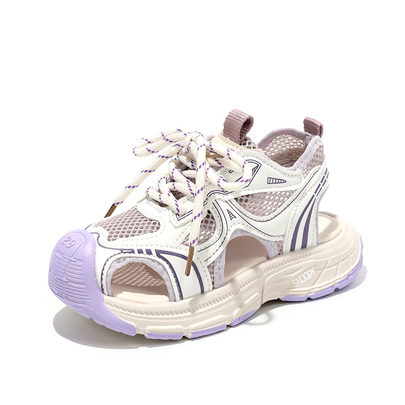 

Детские сандалии с амортизацией, отскоком, износостойкими, противоскользящими подошвами SNOOPY, фиолетовый