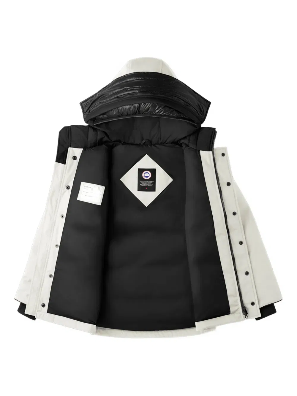 Куртка с капюшоном и нашивкой с логотипом Canada Goose Kids, белый — фото 2