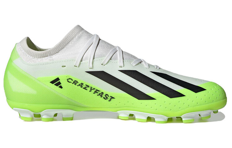 Adidas X Crazyfast.3 Футбольные бутсы унисекс, Белый/черный/солнечно-зеленый — фото 2