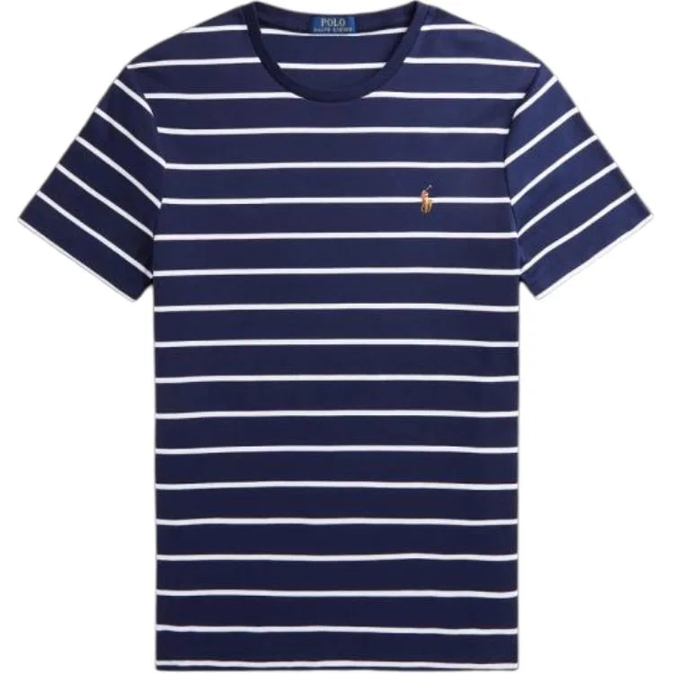 Футболка Polo Ralph Lauren Custom Slim Fit синяя