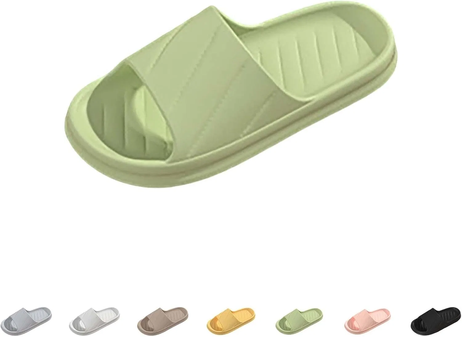 Женские купальные тапочки Generisch, мужские тапочки Cloud Slippers, супермягкие тапочки, легкие и удобные мюли, износостойкие тапочки для душа, удобные банные тапочки, купальные тапочки на платформе, Grün — фото 4