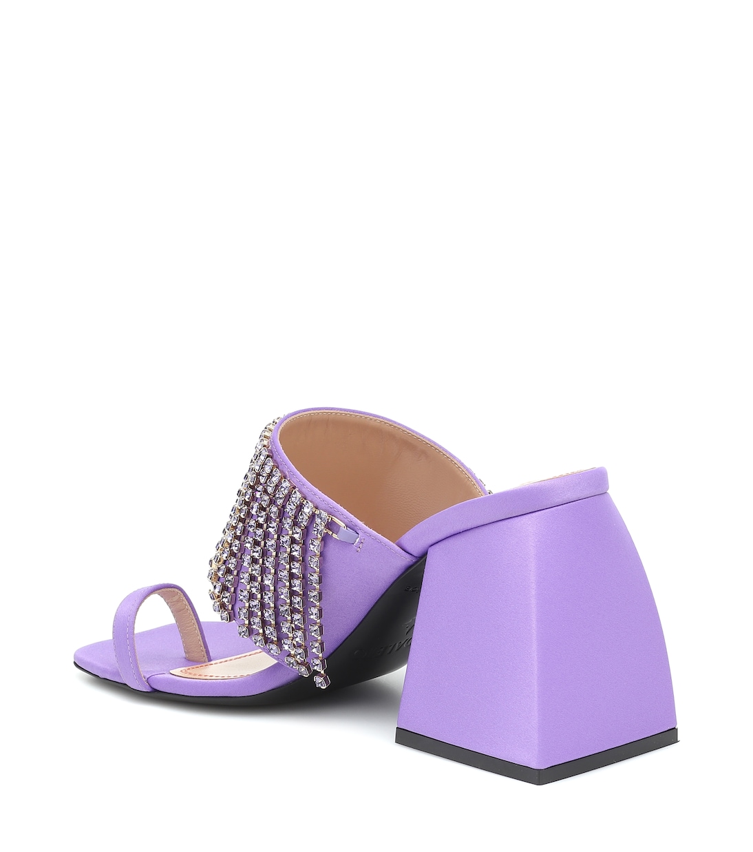 Атласные босоножки с декором Preston Nodaleto, Dusty Lavender — фото 3