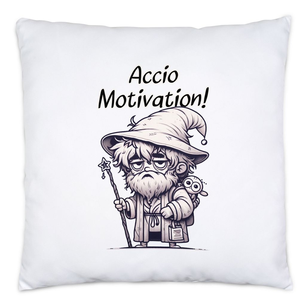 

Подушка Accio Motivation Old Wizard с наполнителем — Magical Design Hey!Print