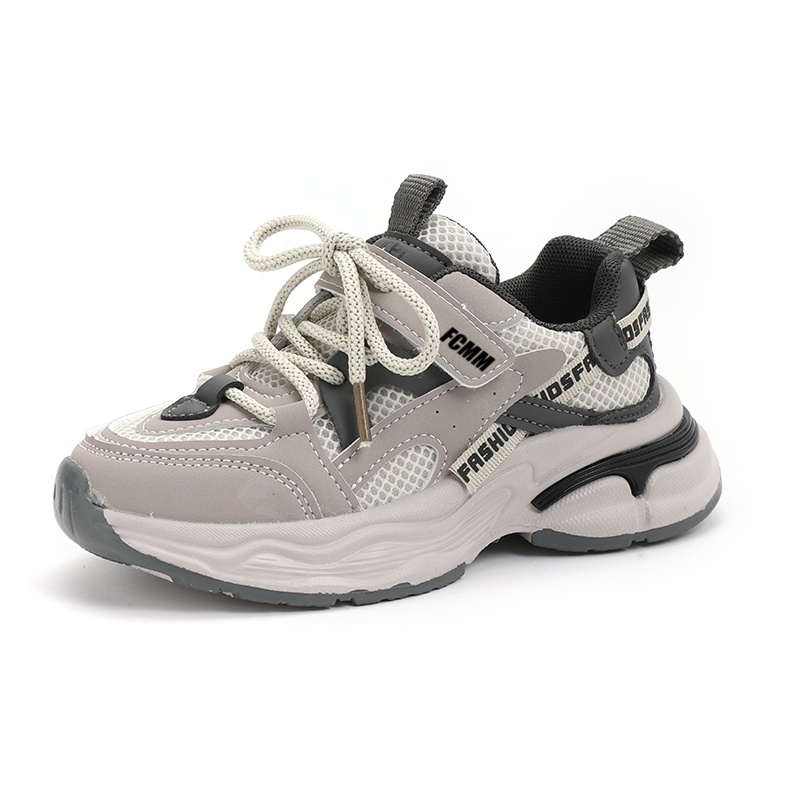 

Нескользящие, легкие, амортизирующие, низкие повседневные кроссовки для детей FCMM, серый