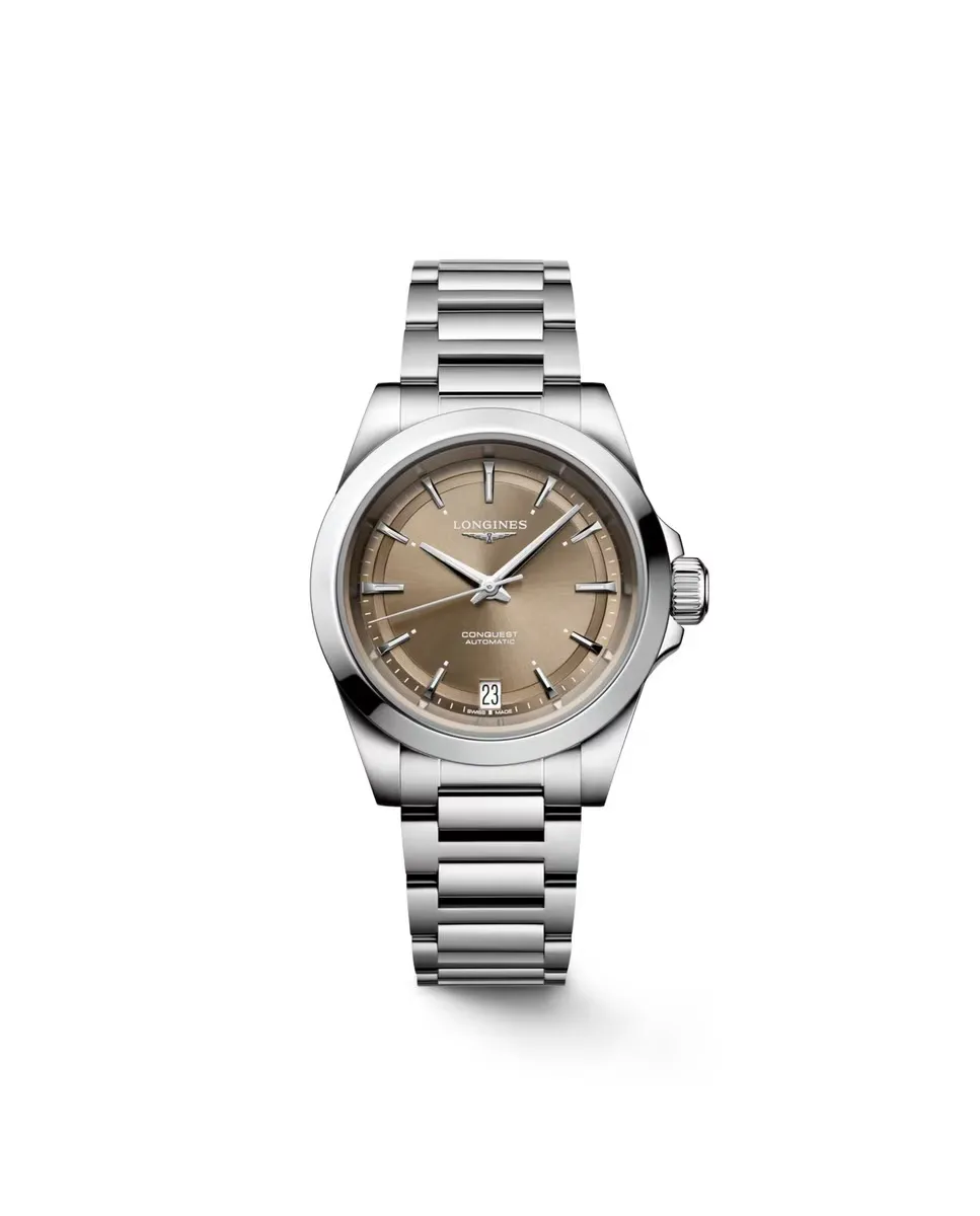 

Conquest L34304626 автоматические мужские часы из стали Longines, серебрянный