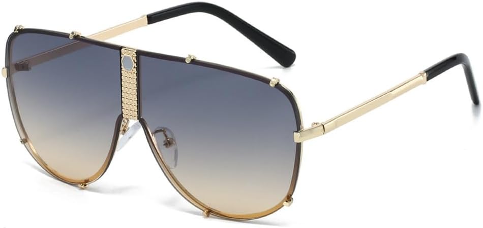 

Солнцезащитные очки UV400 с увеличенными заклепками и градиентным переходом цвета, подходят для женщин и мужчин, для бега и занятий спортом на открытом воздухе UYPTK, Gold Green Yellow