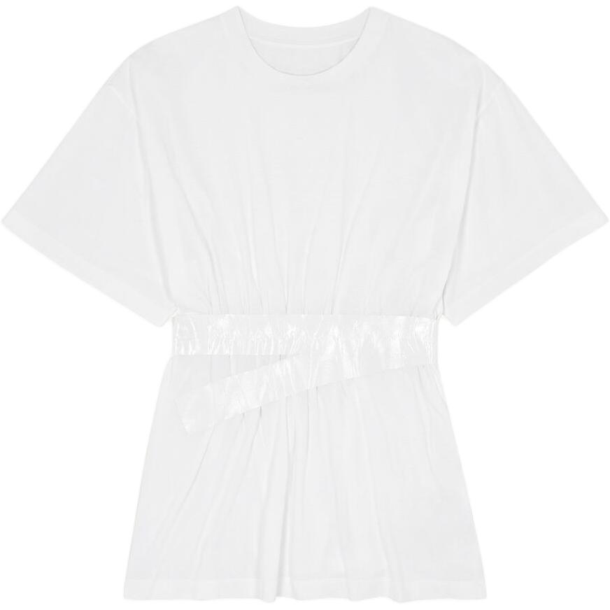 

Футболка из джерси с проклеенной лентой MM6 Maison Margiela, белый