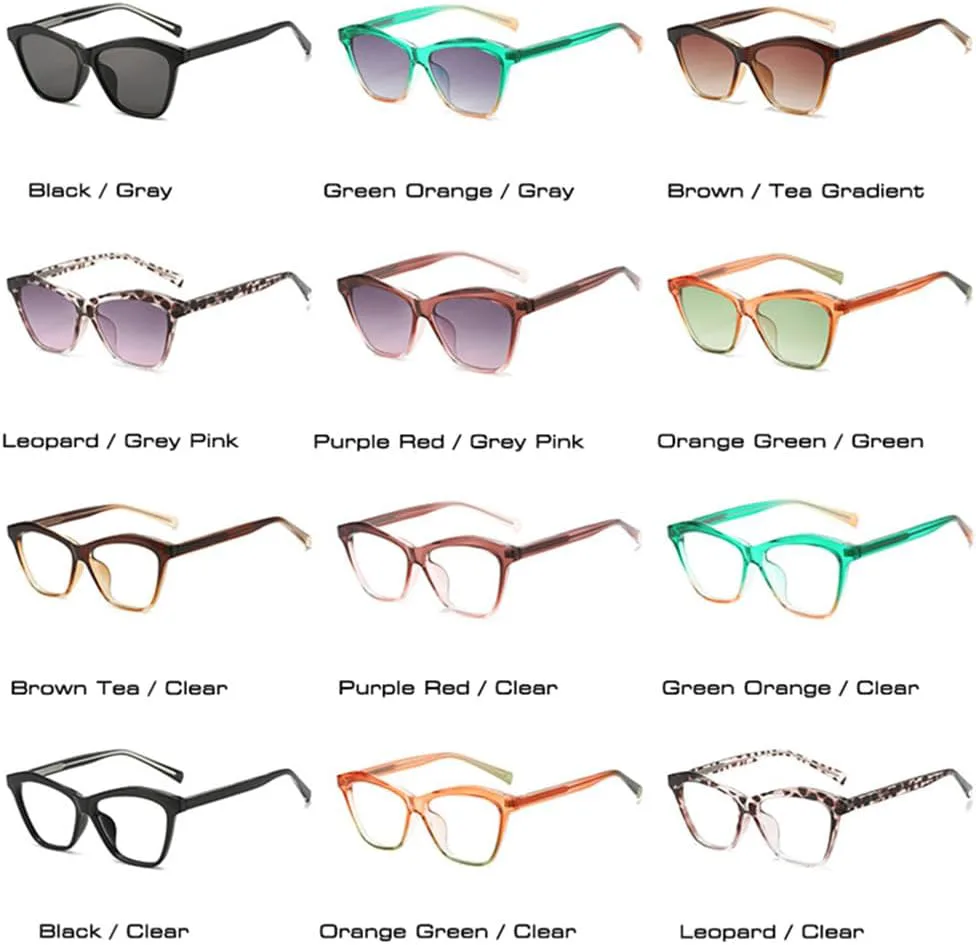 

Солнцезащитные очки UV400 для мужчин и женщин | «Кошачий глаз», двухцветные | для вождения и занятий спортом на открытом воздухе generic, C6 Leopard Grey