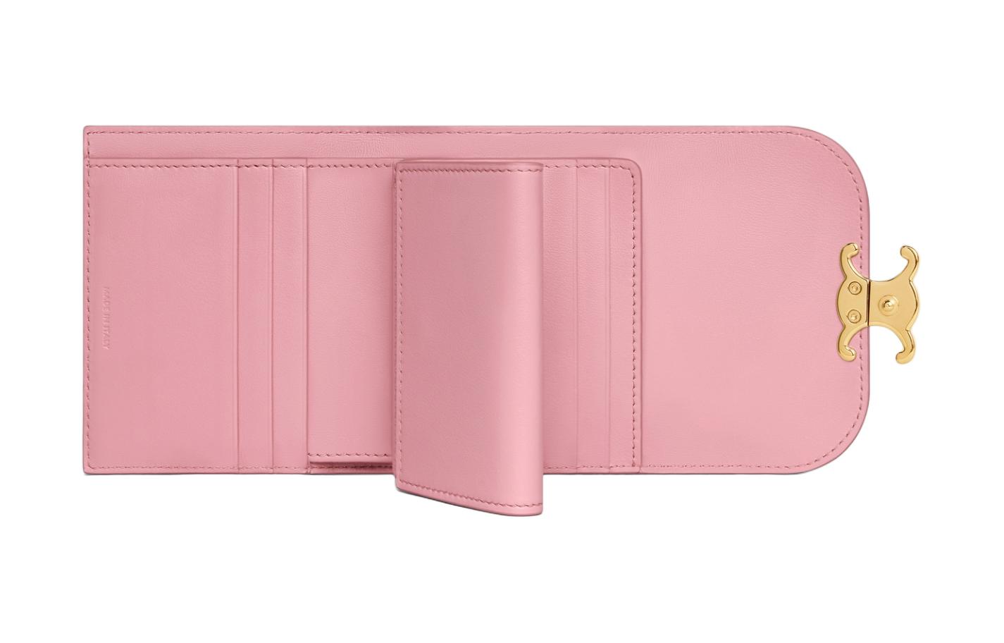 Кошелёк-кардхолдер Triomphe Shiny Calfskin малый женский Rose CELINE, Set (Bag+Dust Bag) — фото 4