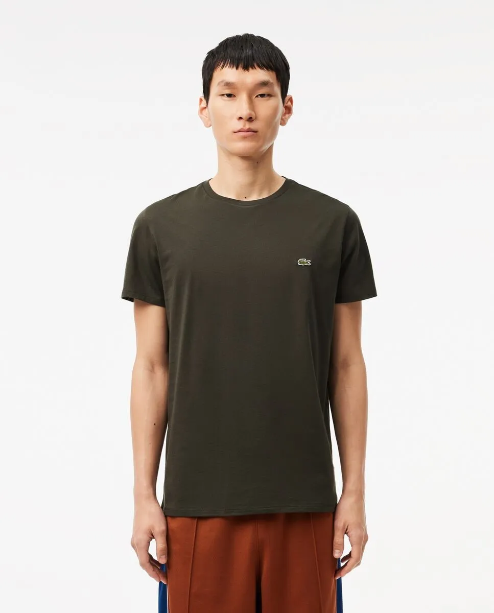 

Мужская футболка из пима-хлопка с коротким рукавом Lacoste, военный зеленый