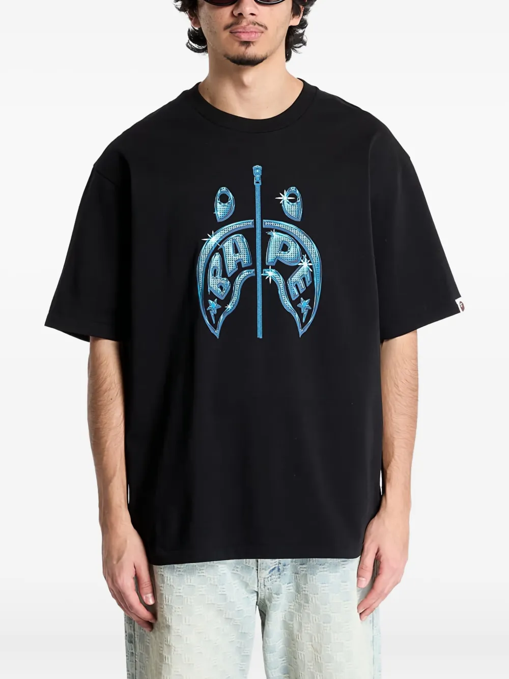 

Футболка с принтом Shark A Bathing Ape, черный