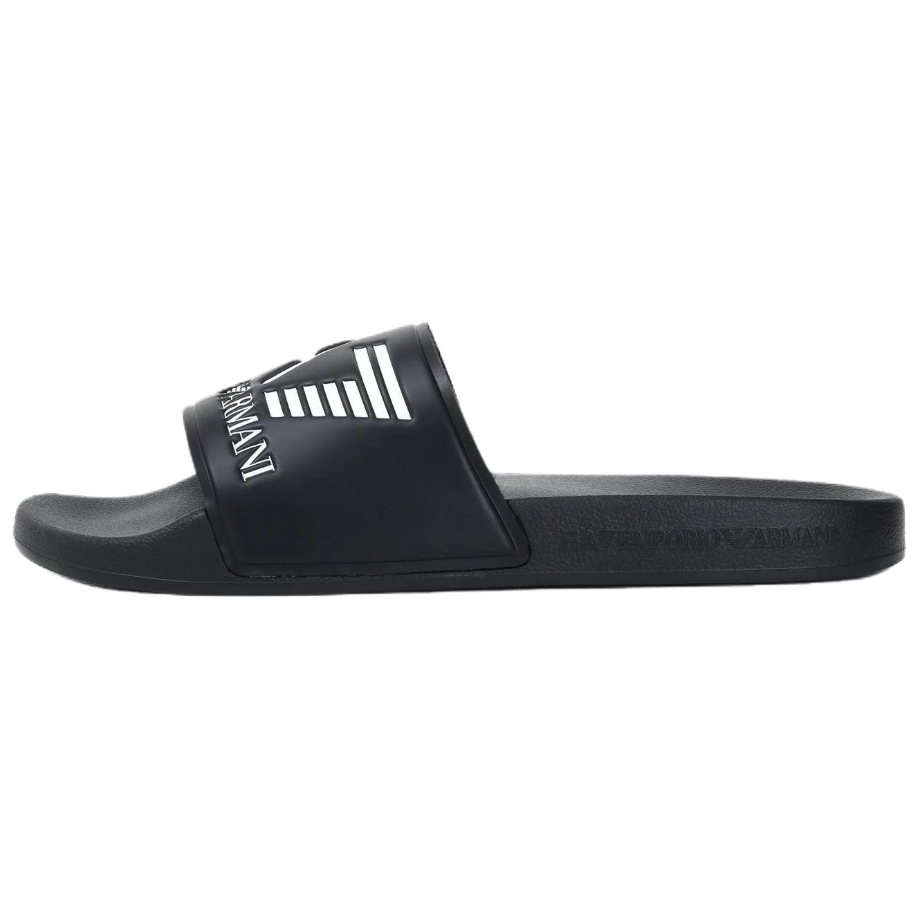 EMPORIO ARMANI EA7 Тапочки-слайды унисекс черные