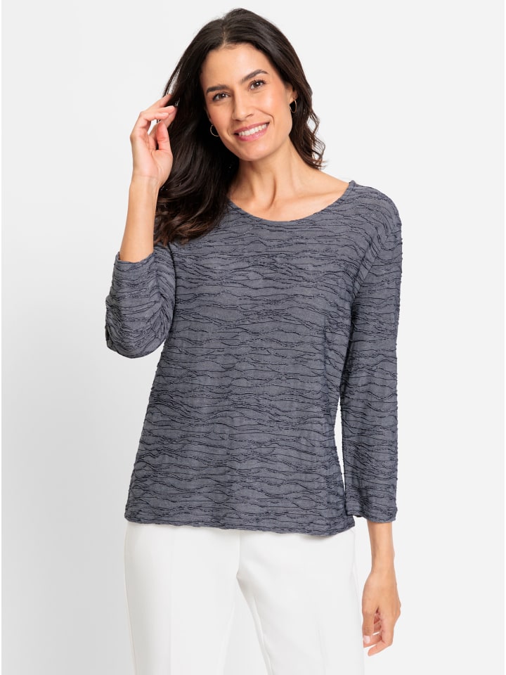 

Рубашка с рукавами 3/4 темно-синего цвета в крапинку WITT WEIDEN