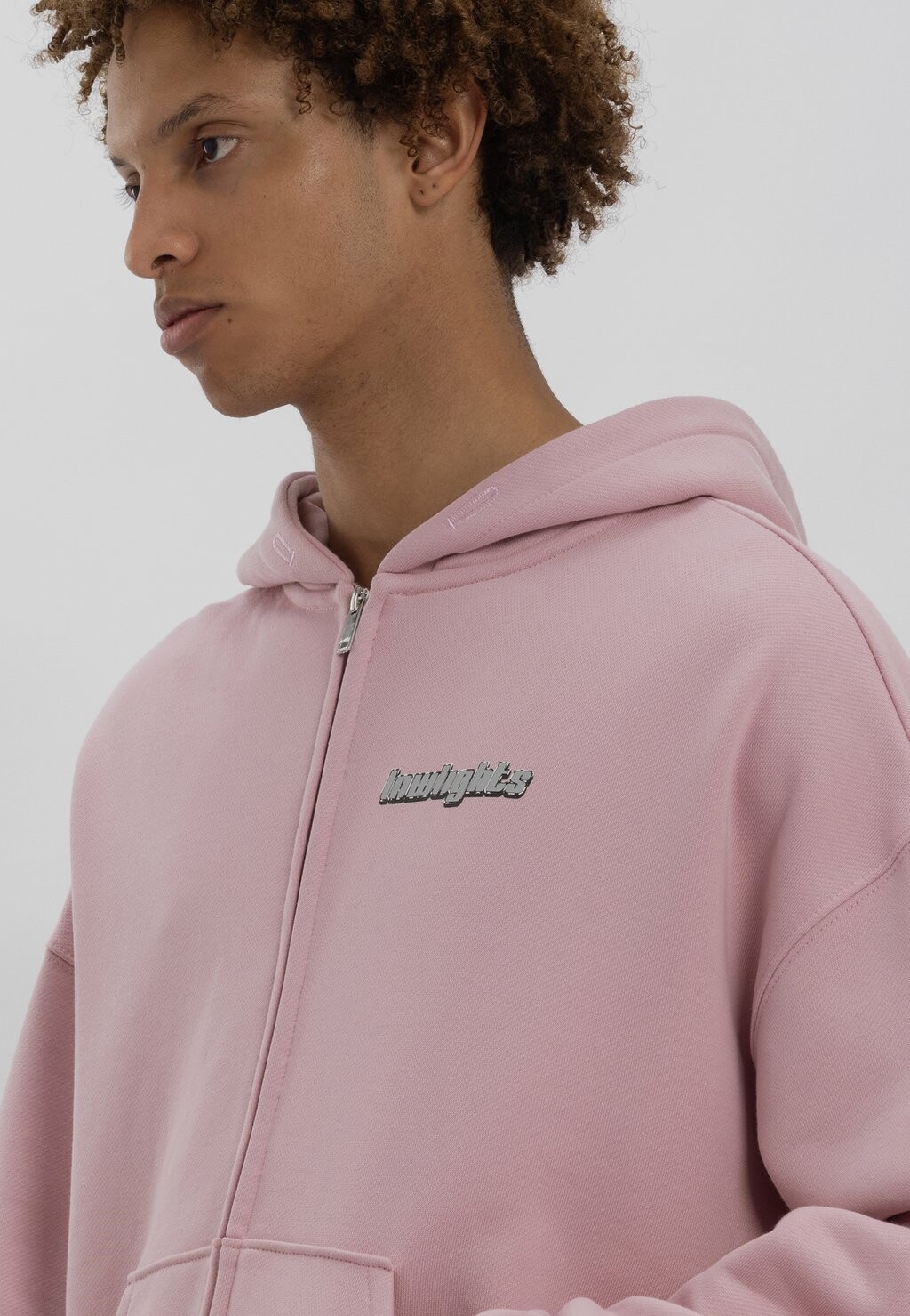 

Толстовка на молнии SANDED LOGO ZIPPER HOODIE LOW LIGHTS STUDIOS®, розовый