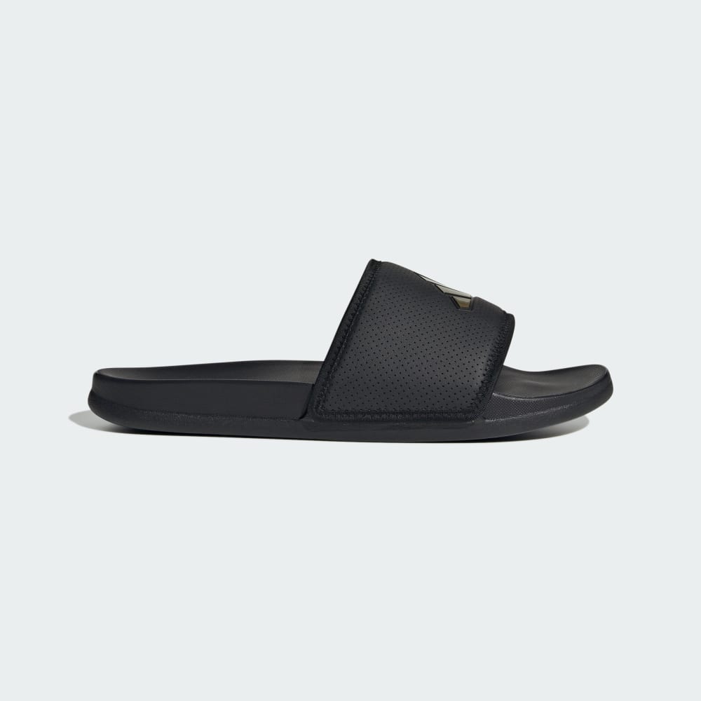 

Шлепанцы Adidas Adilette Comfort Slides, цвет Core Black/Gold Metallic/Core Black