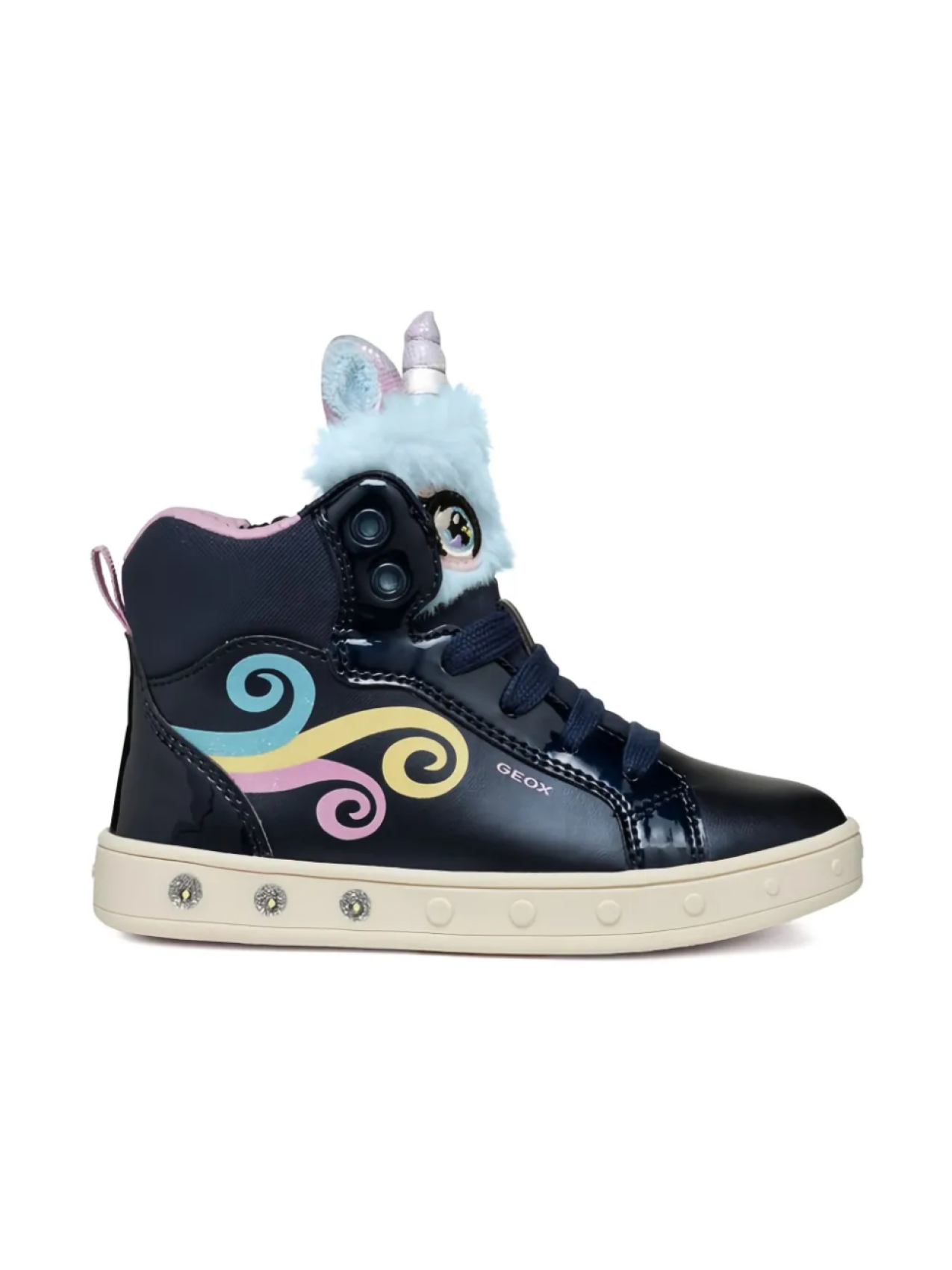 

Высокие кеды Skylin с изображением единорога Geox Kids, синий