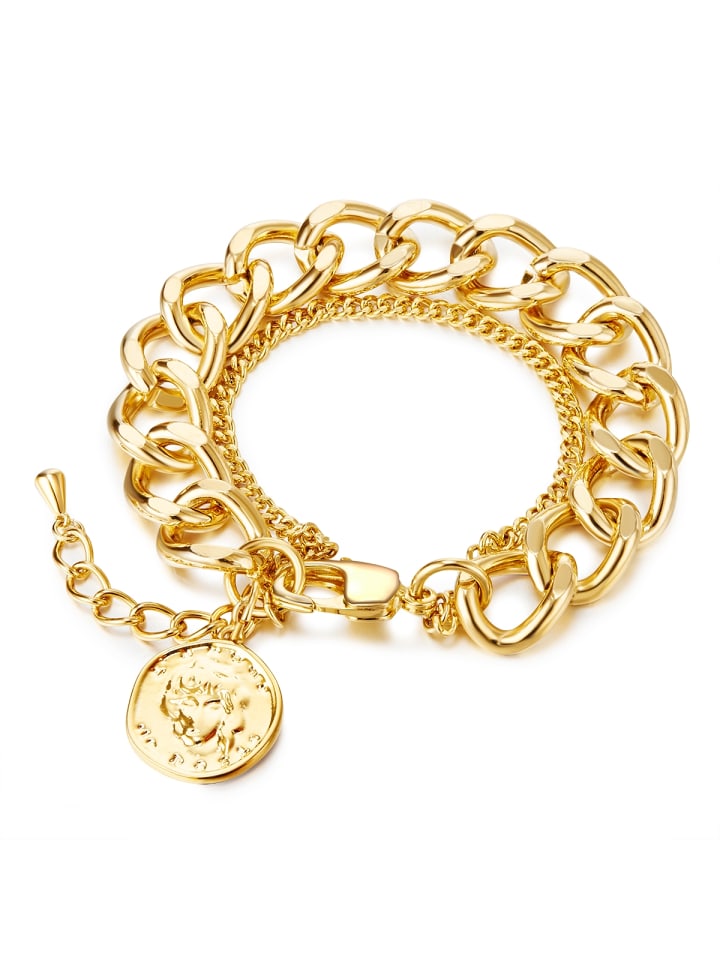 

Lulu & Jane Браслет из металлического сплава с покрытием из желтого золота