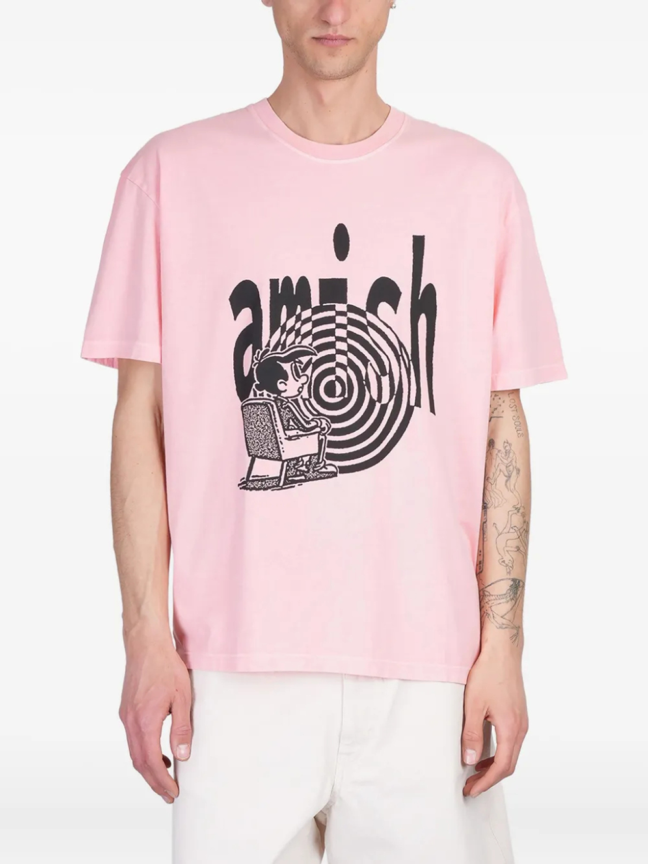

AMISH graphic-print Футболка, розовый